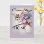 Gefeliciteerd nieuw huis, Bloemen Kaart (Gele Bloem)