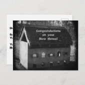 Gefeliciteerd nieuw huis briefkaart (Voorkant / Achterkant)