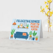 Gefeliciteerd Nieuw Huis FELICITACIONES NUEVA CASA Kaart (Gele Bloem)