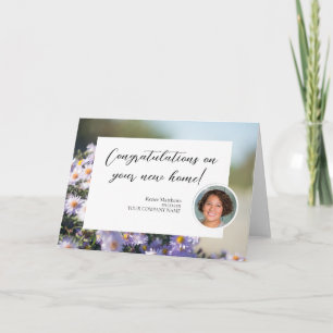 Gefeliciteerd Nieuw Huis Foto Zakelijke Kaart