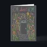 Gefeliciteerd Nieuw Huis Sweet Garden Door Custom Kaart<br><div class="desc">Ook beschikbaar als een digitale download om snel te e-mailen en op te slaan op de porto. Zoete kleurrijke tekening van een voordeur en tuin om iemand te feliciteren met hun nieuwe huis of hen te verwelkomen in de buurt! Klik op "Personaliseren" hierboven om de tekst te bewerken. Klik vervolgens...</div>