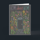 Gefeliciteerd Nieuw Huis Sweet Garden Door Custom Kaart<br><div class="desc">Ook beschikbaar als een digitale download om snel te e-mailen en op te slaan op de porto. Zoete kleurrijke tekening van een voordeur en tuin om iemand te feliciteren met hun nieuwe huis of hen te verwelkomen in de buurt! Klik op "Personaliseren" hierboven om de tekst te bewerken. Klik vervolgens...</div>