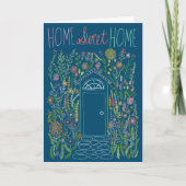 Gefeliciteerd Nieuw Huis Sweet Garden Door Custom Kaart (Voorkant)