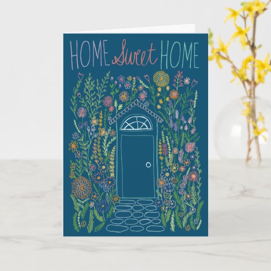 Gefeliciteerd Nieuw Huis Sweet Garden Door Custom Kaart (Gele Bloem)