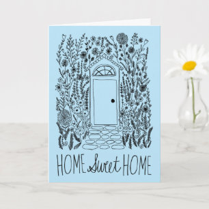 Gefeliciteerd Nieuw Huis Sweet Garden Door Custom Kaart