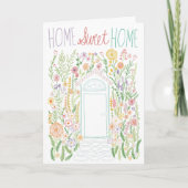 Gefeliciteerd Nieuw Huis Sweet Garden Door Custom Kaart (Voorkant)