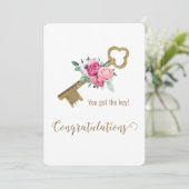 Gefeliciteerd Nieuw huis Trendy makelaar Kaart (Staand voorkant)