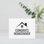 Gefeliciteerd Nieuw Huiseigenaar Vastgoed Briefkaart (Staand voorkant)