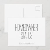 Gefeliciteerd Nieuw Huiseigenaar Vastgoed Briefkaart (Voorkant / Achterkant)