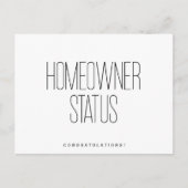 Gefeliciteerd Nieuw Huiseigenaar Vastgoed Briefkaart (Voorkant)