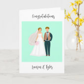 Gefeliciteerd nieuw huwelijk | Gepersonaliseerd Kaart (Gele Bloem)