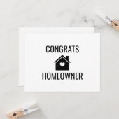 Gefeliciteerd nieuw onroerend goed van huiseigenaa kaart (Voorkant / Achterkant in situ)