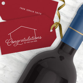 Gefeliciteerd Nieuw Thuis Silhouet Bewerkbare Kleu Cadeaulabel