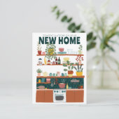 GEFELICITEERD NIEUW THUIS VERHUIZING Cute Kitchen Briefkaart (Staand voorkant)