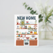 GEFELICITEERD NIEUW THUIS VERHUIZING Cute Kitchen Briefkaart (Staand voorkant)