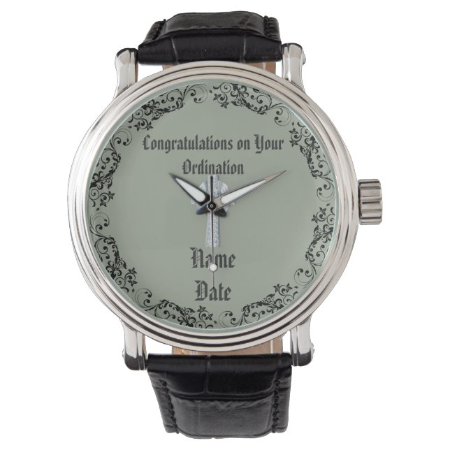 Gefeliciteerd Nieuw Toegewijde Inwijding Geschenk Horloge (Voorkant)