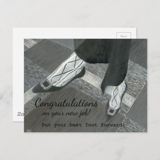 Gefeliciteerd Nieuwe baan Briefkaart (Voorkant / Achterkant)