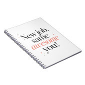 Gefeliciteerd Nieuwe Baan Dezelfde Awesome Notitieboek (Rechterzijde)