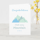 Gefeliciteerd Nieuwe baan Inspirerend gebergte Kaart (Gele Bloem)