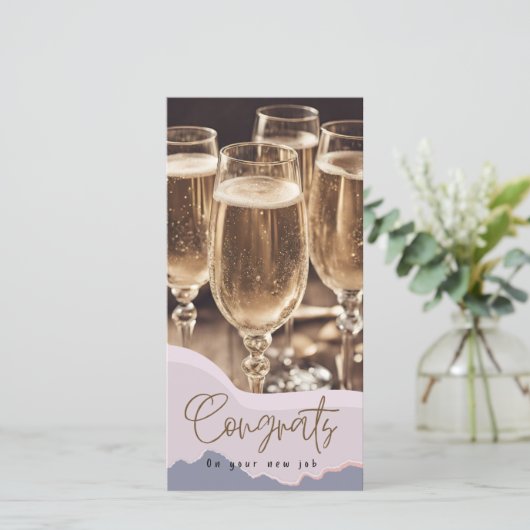 Gefeliciteerd Nieuwe Baan Modern Elegant Gefelicit (Staand voorkant)