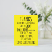 Gefeliciteerd, nieuwe baan, promotie, afstuderen feestdagenkaart (Staand voorkant)