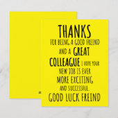 Gefeliciteerd, nieuwe baan, promotie, afstuderen feestdagenkaart (Voorkant / Achterkant)