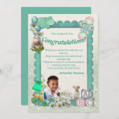 Gefeliciteerd Nieuwe Baby Boy Kaart (Voorkant / Achterkant)