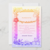 Gefeliciteerd, nieuwe Baby Girl Kaart (Voorkant)