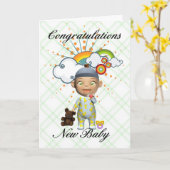 Gefeliciteerd nieuwe baby homo/lesbisch kaart (Gele Bloem)