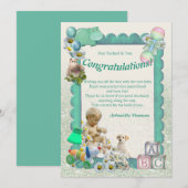 Gefeliciteerd Nieuwe Baby Kaart (Voorkant / Achterkant)