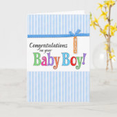 Gefeliciteerd nieuwe baby kaart (Gele Bloem)