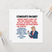 Gefeliciteerd nieuwe baby kaart (Voorkant / Achterkant in situ)