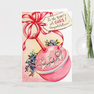 Gefeliciteerd Nieuwe Baby Meisje kaart