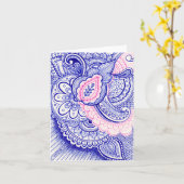 Gefeliciteerd Nieuwe Baby Moeder Damask Indiase Ma Kaart (Gele Bloem)