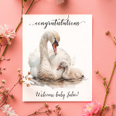 Gefeliciteerd Nieuwe Baby Swan Moeder Kaart