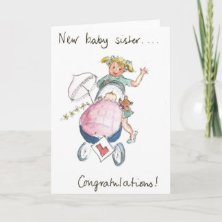 Gefeliciteerd, nieuwe baby zus! kaart
