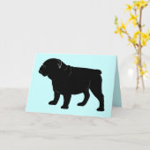 Gefeliciteerd nieuwe bulldog kaart (Gele Bloem)