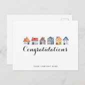 Gefeliciteerd nieuwe eigenaar van onroerend goed briefkaart (Voorkant / Achterkant)