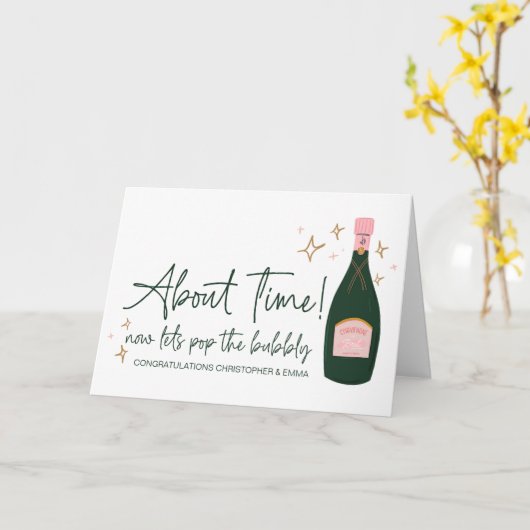 Gefeliciteerd Nieuwe heer en mevrouw Verloving bru Kaart (Gele Bloem)