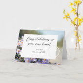 Gefeliciteerd Nieuwe Home Foto Business Note Kaart (Gele Bloem)