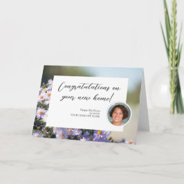 Gefeliciteerd Nieuwe Home Foto Business Note Kaart
