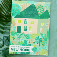 Gefeliciteerd Nieuwe Home Garden Waterverf Schatti