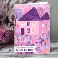 Gefeliciteerd Nieuwe Home Garden Waterverf Schatti