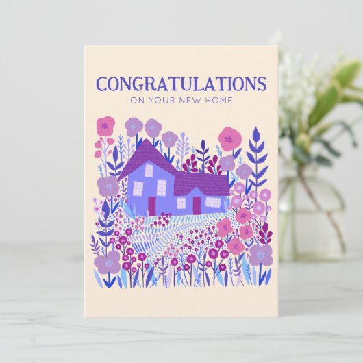 GEFELICITEERD Nieuwe Home Housewarming Boerderij Kaart (Staand voorkant)