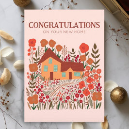GEFELICITEERD Nieuwe Home Housewarming Boerderij Kaart