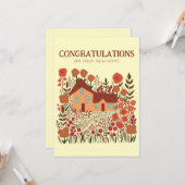 GEFELICITEERD Nieuwe Home Housewarming Boerderij Kaart (Voorkant / Achterkant in situ)