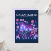 GEFELICITEERD Nieuwe Home Housewarming Boerderij Kaart (Voorkant / Achterkant in situ)