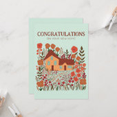 GEFELICITEERD Nieuwe Home Housewarming Boerderij Kaart (Voorkant / Achterkant in situ)