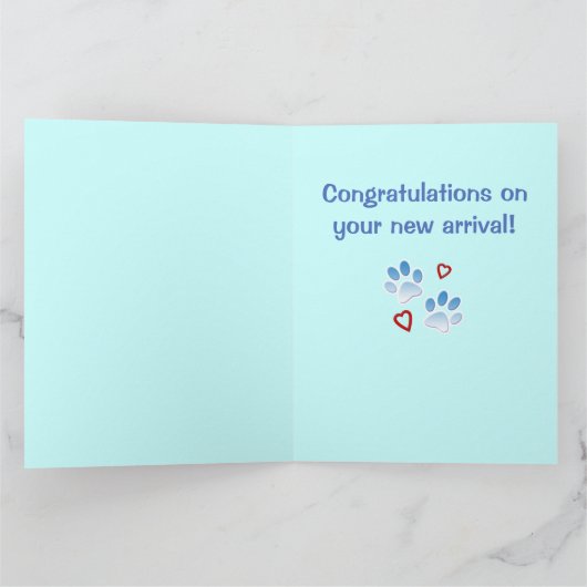 Gefeliciteerd Nieuwe Hondennaam  Bowl Kaart (Binnen)