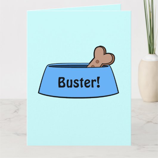 Gefeliciteerd Nieuwe Hondennaam  Bowl Kaart (Voorkant)